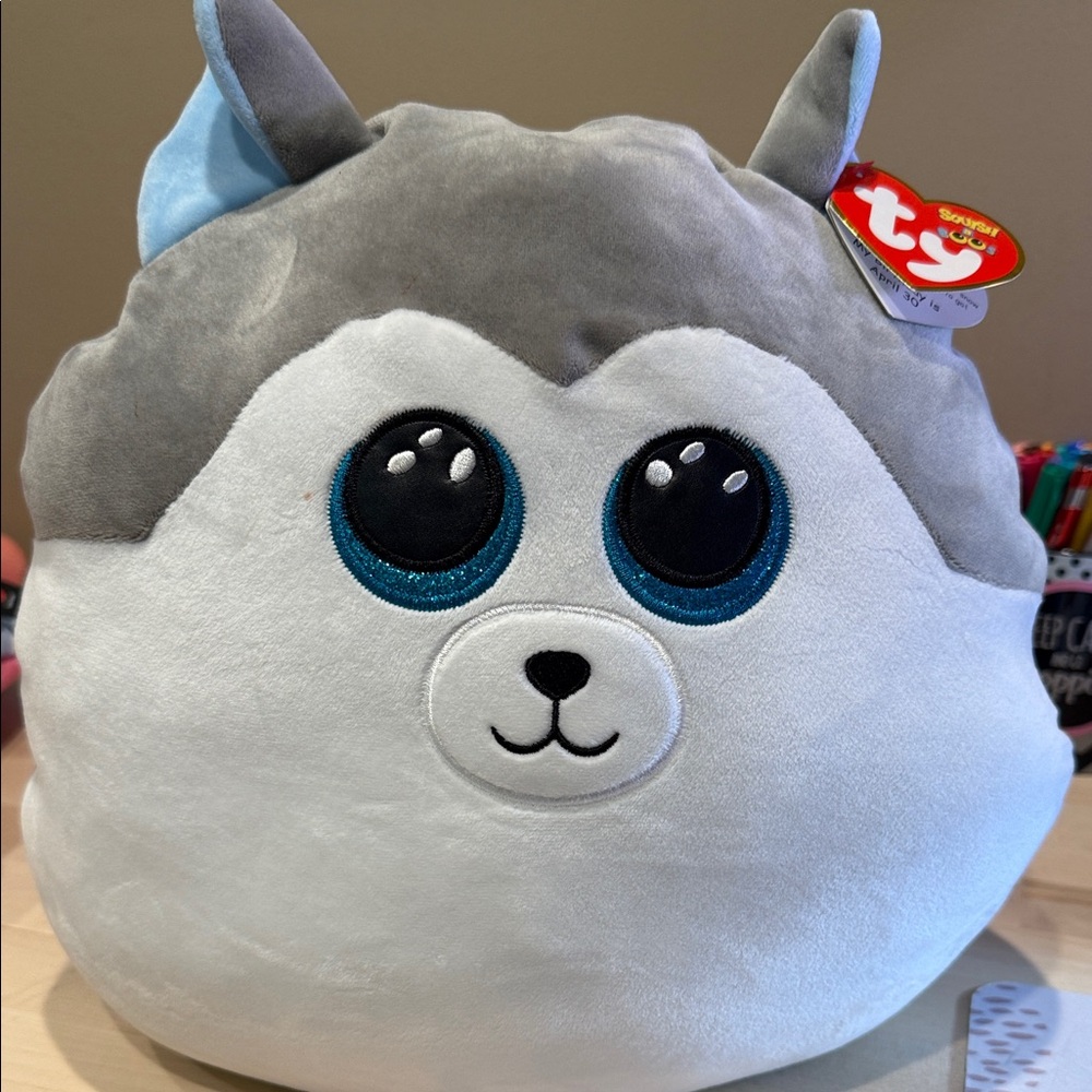 Ty Gray Husky (Slush) Plush
